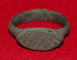 Roman Bronze Finger Ring - Circa 200 300 Ad photo