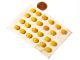 Card (23) 9mm Czech Bohemian Vtg Yellow Givre Doll Ball Glass Buttons Buttons photo 1