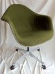 (2) Herman Miller Eames Upholstered Moss Green Fabric Armchair Mid-Century Modernism photo 2