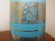 Awesome Mid Century Blue & Gold Decorative Glass Vase - Atomic Age Mid-Century Modernism photo 1