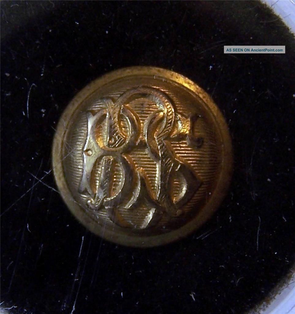 Antique Boston School Regiment Staff Cuff Button 1880 Mass Su43b Buttons photo