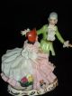 Antique German Porcelain Karl Klette Dresden Lace Courting Couple Figurine Figurines photo 9