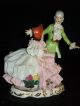 Antique German Porcelain Karl Klette Dresden Lace Courting Couple Figurine Figurines photo 8