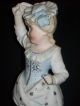 Antique German Bisque Porcelain Piano Baby Girl Doll Dresden Figurine Figure Figurines photo 3
