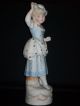 Antique German Bisque Porcelain Piano Baby Girl Doll Dresden Figurine Figure Figurines photo 7
