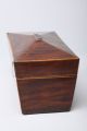 Fine Antique English Mahogany String Inlaid Sarcophagus Form Tea Caddy Box Case Boxes photo 4