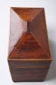 Fine Antique English Mahogany String Inlaid Sarcophagus Form Tea Caddy Box Case Boxes photo 6