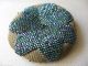 Antique Victorian Art Nouveau Woman Lilies Tam O Shanter Crochet Bead Purse 1890 Art Nouveau photo 2
