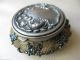 Antique Victorian Art Nouveau Woman Lilies Tam O Shanter Crochet Bead Purse 1890 Art Nouveau photo 5