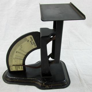 Antique Ideal Metal Postal Scale With Celuloid Rate Insert 1930 ' S Rare Item photo