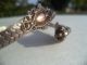 Antique Chinese Sterling Silver & Gems Filigree Double Dragon Bracelet Jewelry Bracelets photo 9