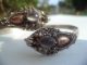 Antique Chinese Sterling Silver & Gems Filigree Double Dragon Bracelet Jewelry Bracelets photo 1