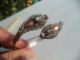 Antique Chinese Sterling Silver & Gems Filigree Double Dragon Bracelet Jewelry Bracelets photo 5