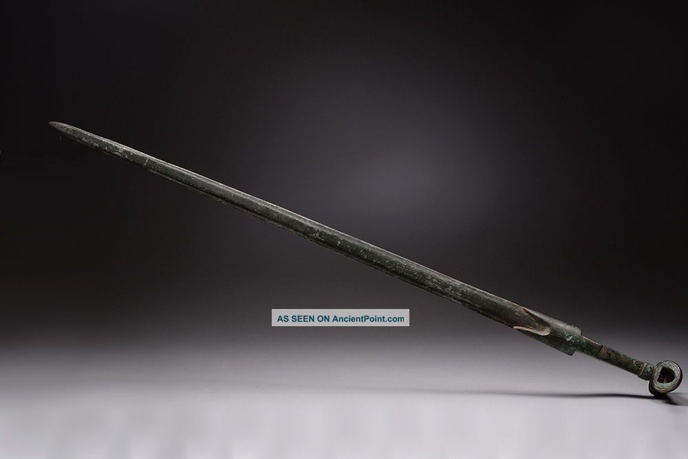 Ancient Near East Luristan Bronze Age Split Ear Pommel Sword - 1000 Bc Near Eastern photo