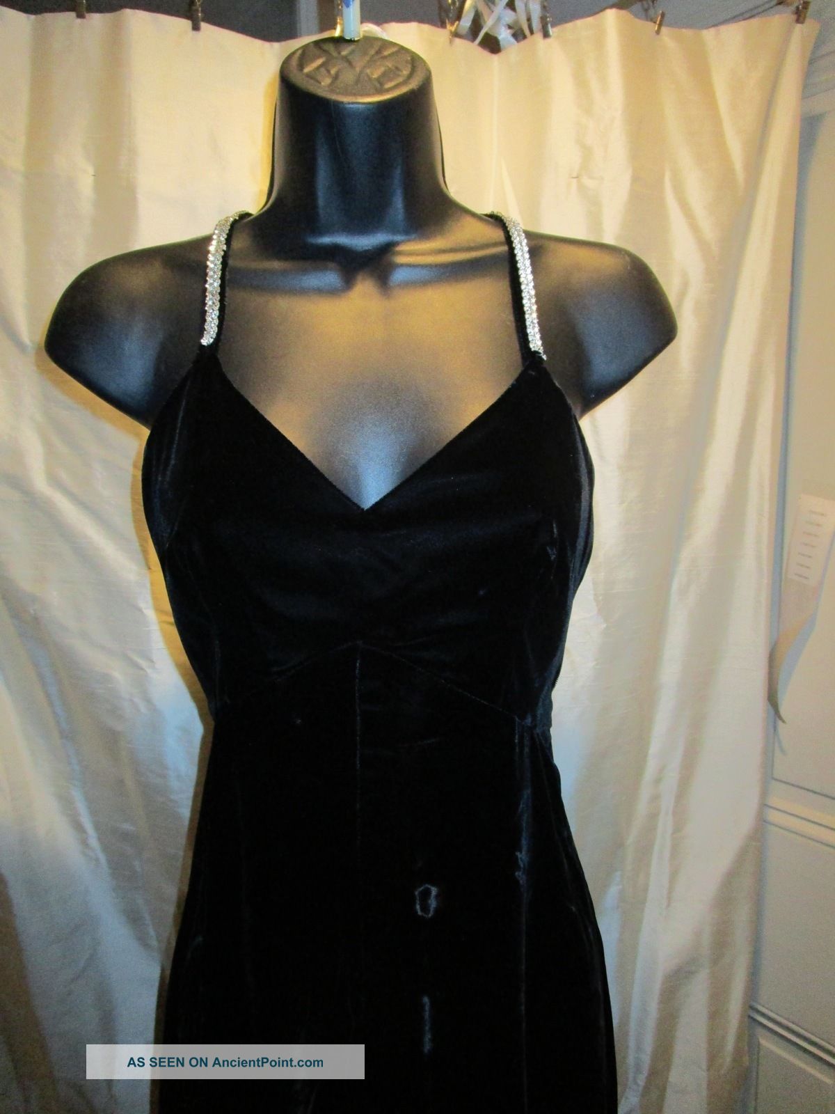 Black Velvet Gown With 
