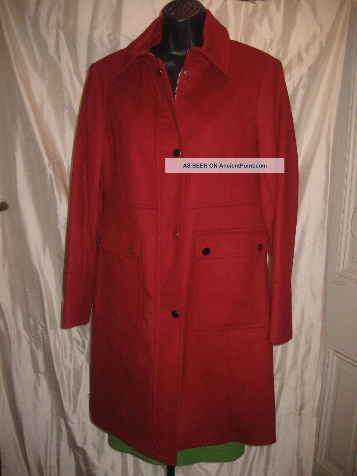 Talbots Red Wool Car Coat,  12 Petite Nwot Other photo