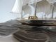 Spectacular Three Masted Signed Solid Sterling Silver 985 Sail Boat Yacht Ship Other photo 4