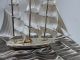 Spectacular Three Masted Signed Solid Sterling Silver 985 Sail Boat Yacht Ship Other photo 5