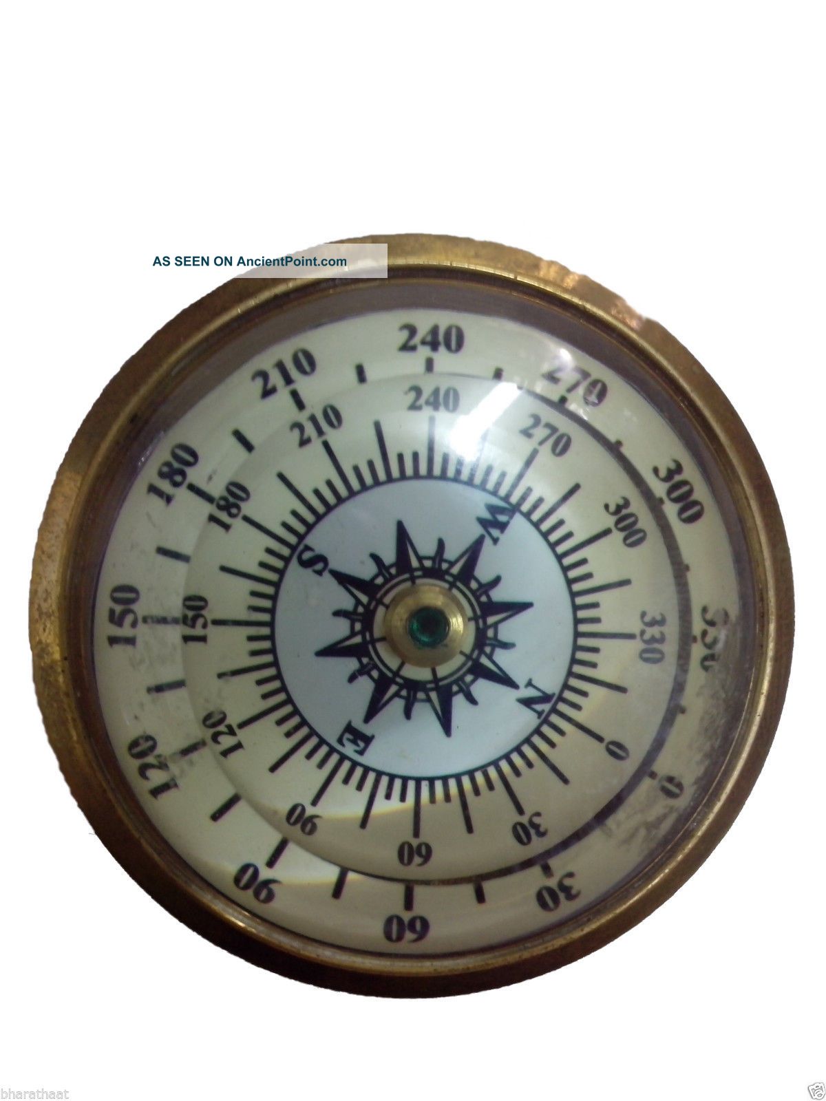 Unique Brass And Glass Nautical Stanley Water Compass 1920 Easy Finder Direction Compasses photo