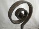 Antique Wrought Forged Iron Andirons,  Arts & Crafts Era,  Blacksmith Handmade C1900 Hearth Ware photo 5