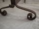 Antique Wrought Forged Iron Andirons,  Arts & Crafts Era,  Blacksmith Handmade C1900 Hearth Ware photo 6
