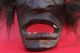 Vintage Wood Hand Carved Tribal Devil Mask Real Horns & Cowrie Shell Eyes Masks photo 3