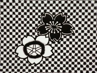 Sp25 Japanese Ise Katagami Kimono Stencil Pattern Print Cherry Blossom 