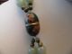 Vintage Antique Jade Jadeite Bead Necklace Large Carved Fish Pendent Enamel Necklaces & Pendants photo 5
