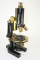 Vintage Antique Bausch & Lomb Microscope 1907 Triple Objective Lens 1.  4 Microscopes & Lab Equipment photo 7