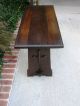 Antique English Christianity Gothic Crosses Prayer Bench Coffee Table Hall Seat 1800-1899 photo 2