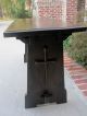 Antique English Christianity Gothic Crosses Prayer Bench Coffee Table Hall Seat 1800-1899 photo 5