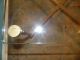Vintage Mid Century Cross Base Side Table Wood Brass Glass Post-1950 photo 2