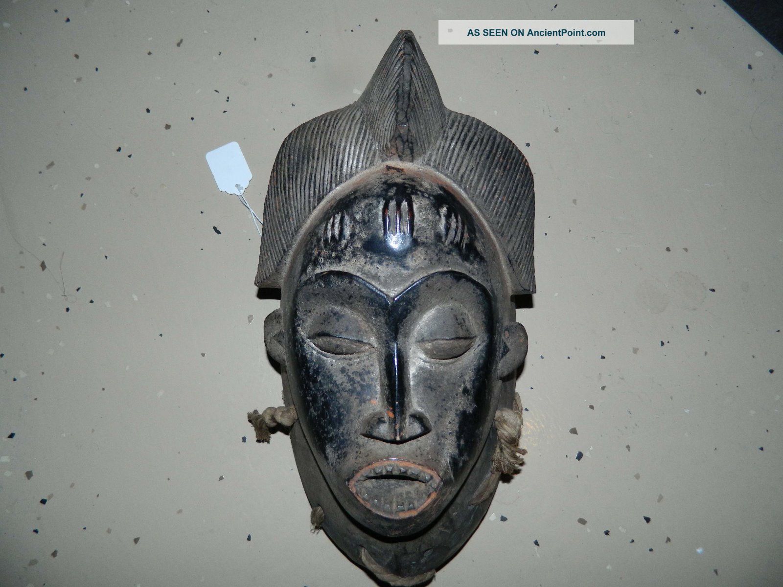 And Rare African Art,  Tribal Art,  Baule Wood Carved Mask Masks photo