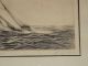 Rare Nova Scotia Bluenose Etching C1935 Listed Canadian Artist Halfred Tygesen Other photo 1