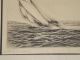 Rare Nova Scotia Bluenose Etching C1935 Listed Canadian Artist Halfred Tygesen Other photo 3