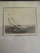 Rare Nova Scotia Bluenose Etching C1935 Listed Canadian Artist Halfred Tygesen Other photo 7