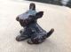 Vintage Black 1900 - 1940 Austria/vienna Bronze Scottish Terrier Dog Figurine Metalware photo 1