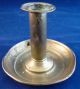 Early 18th Century Brass Working Push - Up Chamberstick Candle Holder 1780 - 1820 Primitives photo 5