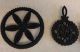 Assorted Vintage Ornate Black Cast Iron Trivets Wall Hanging Footed Some Vmc Trivets photo 3