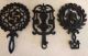 Assorted Vintage Ornate Black Cast Iron Trivets Wall Hanging Footed Some Vmc Trivets photo 6