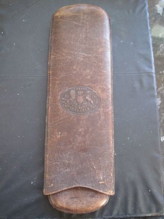 Victorian Empty Scientific Instrument Leather Case With Royal Seal & C.  Z.  I.  B photo