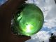 (1236) 4.  53 Inch Diameter Brown Swirled Green Glass Float Ball Buoy Bouy Fishing Nets & Floats photo 9