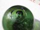(1236) 4.  53 Inch Diameter Brown Swirled Green Glass Float Ball Buoy Bouy Fishing Nets & Floats photo 1