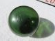(1236) 4.  53 Inch Diameter Brown Swirled Green Glass Float Ball Buoy Bouy Fishing Nets & Floats photo 2