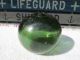 (1236) 4.  53 Inch Diameter Brown Swirled Green Glass Float Ball Buoy Bouy Fishing Nets & Floats photo 3