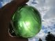 (1236) 4.  53 Inch Diameter Brown Swirled Green Glass Float Ball Buoy Bouy Fishing Nets & Floats photo 7