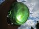 (1236) 4.  53 Inch Diameter Brown Swirled Green Glass Float Ball Buoy Bouy Fishing Nets & Floats photo 8