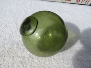 (1239) 3.  18 Inch Diameter Green Net Japanese Glass Float Ball Buoy Bouy photo