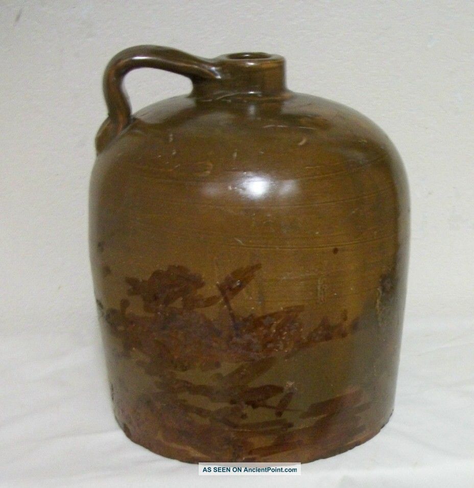 Two Gallon Beehive Style Multi Colored Stoneware Jug Jugs photo