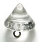 Antique Glass Charmstring Button Crystal Color Cone Swirl Back Buttons photo 1